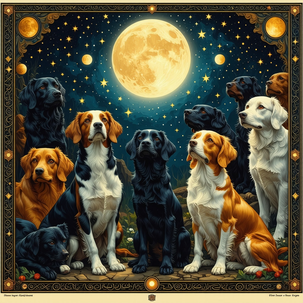 Symbolic dogs in Islamic dreamscape illustrating spiritual dream interpretation