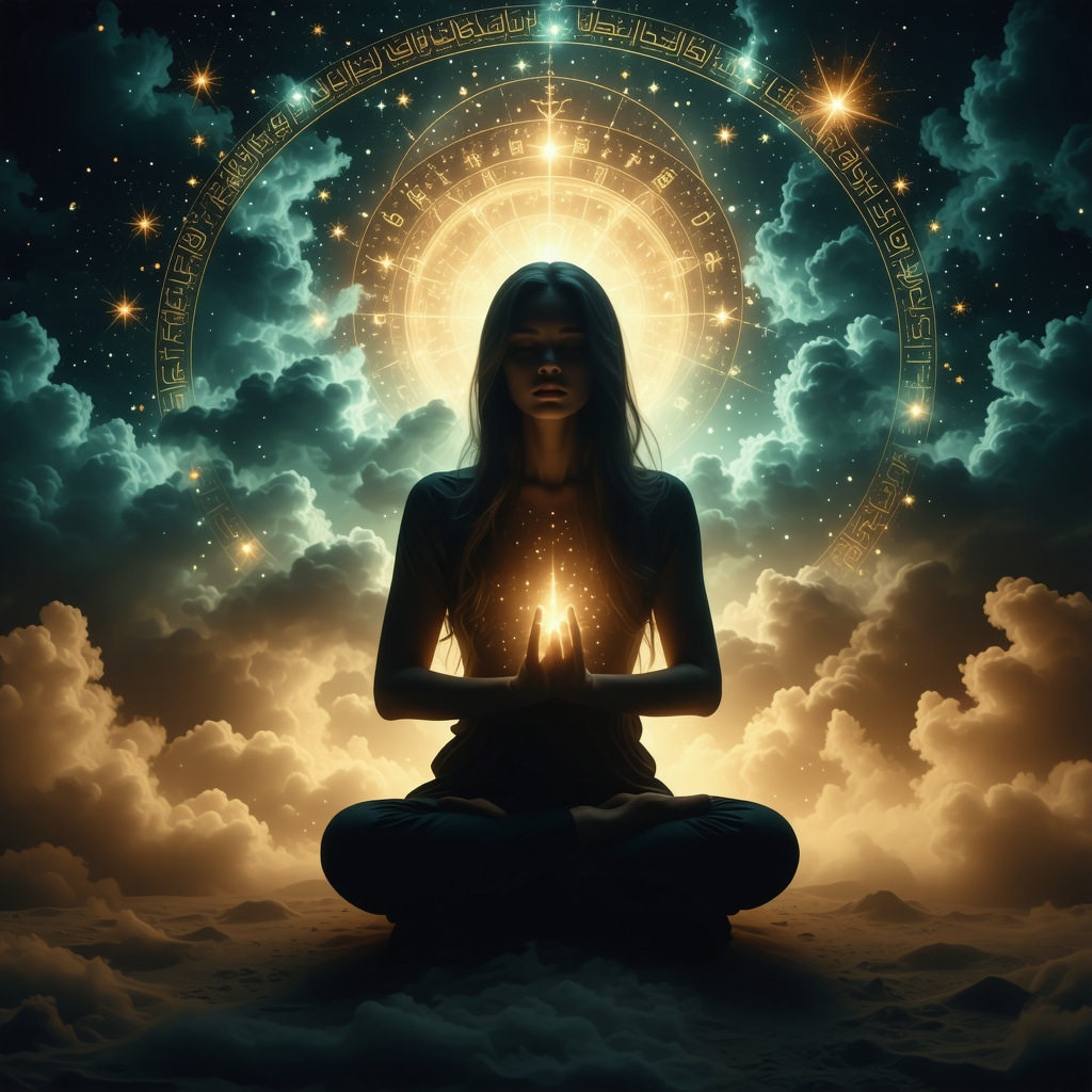 Mystical Islamic artwork symbolizing spiritual transformation through dreams of former husband