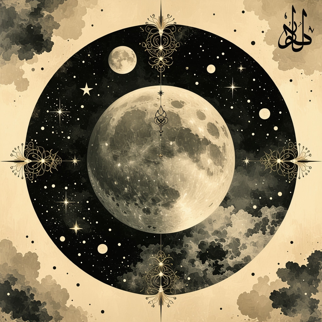 Illustration of a spiritual therapy session combining Islamic calligraphy and psychological symbols