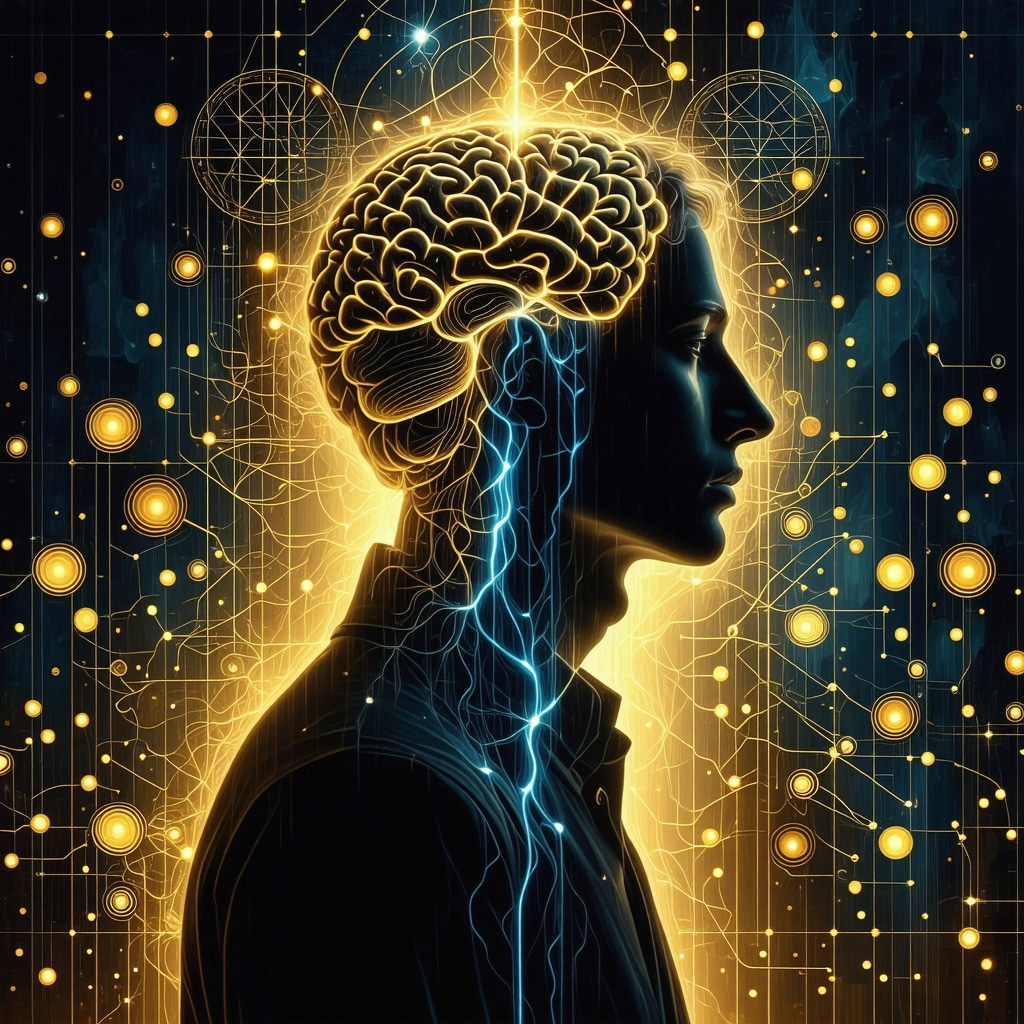 Human silhouette with symbolic pus transforming into light illustrating Islamic dream interpretation and neuroscience
