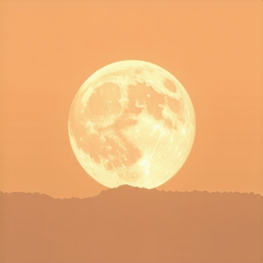Full moon shining over a peaceful landscape, representing spiritual enlightenment in Islam