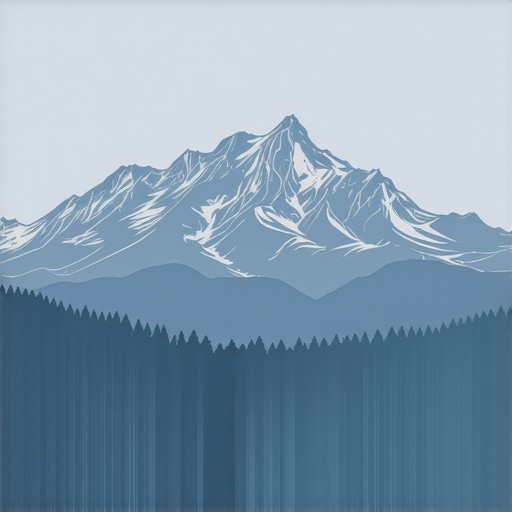 A peaceful mountain scene representing spiritual ascent and divine guidance