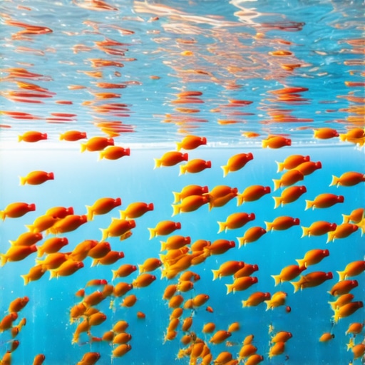 Colorful fish swimming peacefully underwater, representing divine blessings and spiritual secrets