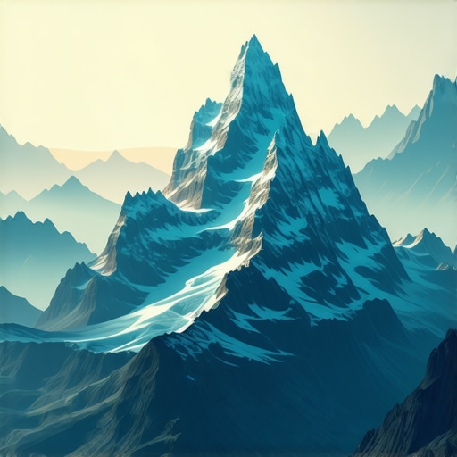 Majestic mountain representing faith and divine support in Islam