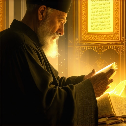Scholar analyzing Islamic dream symbols and divine guidance
