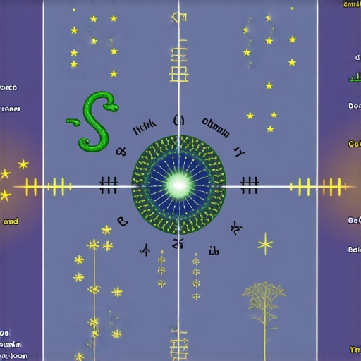 Illustrative chart of Islamic dream symbols with spiritual meanings