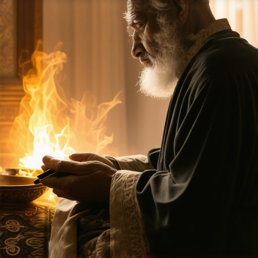Islamic Scholar Exploring Dream Symbols A scholar analyzing Islamic dream symbols related to body parts in a peaceful study environment.