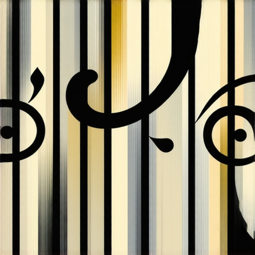Abstract Islamic art with black symbols representing divine mystery and spiritual protection.