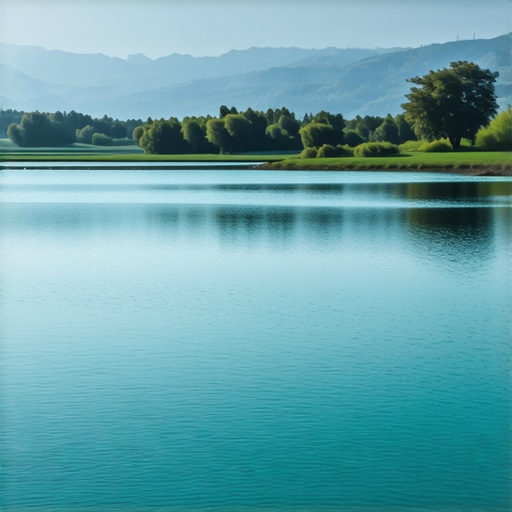 A peaceful water scene representing spiritual purity and divine guidance in Islam.