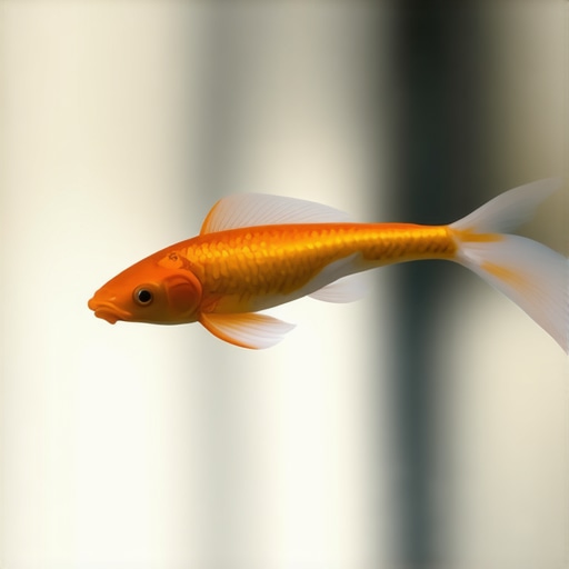 A luminous fish swimming in clear water, representing divine guidance and spiritual insight in Islamic dream symbolism.