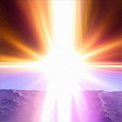 Divine Light in Islamic Dream Interpretation Radiant divine light illuminating a peaceful spiritual scene, symbolizing divine guidance in dreams.