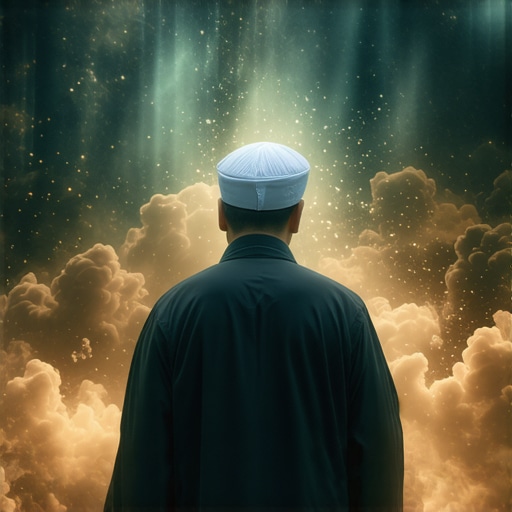 Islamic scholar contemplating spiritual mysteries and unseen realms during sleep paralysis investigation.