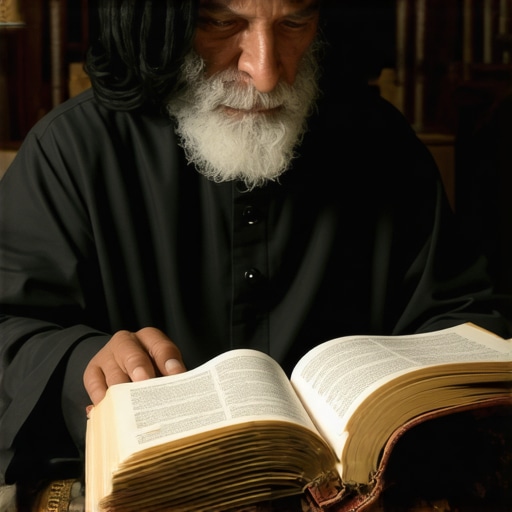 Islamic Scholar Analyzing Dream Symbols Islamic scholar analyzing dream symbols with traditional books