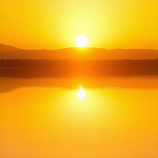 Sunset Spiritual Landscape Sunset over a peaceful landscape symbolizing divine connection during sacred evening hours