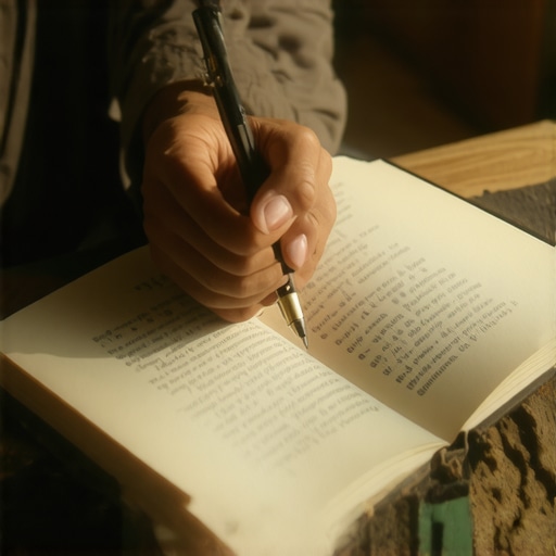 Dream Journal for Islamic Dream Interpretation Person recording dreams in a journal with Islamic symbols around, symbolizing spiritual reflection and accuracy in dream analysis.