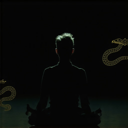 A thoughtful individual reflecting on the complex symbolism within their dreams, using Islamic interpretation methods to find deeper meanings beyond initial appearances.