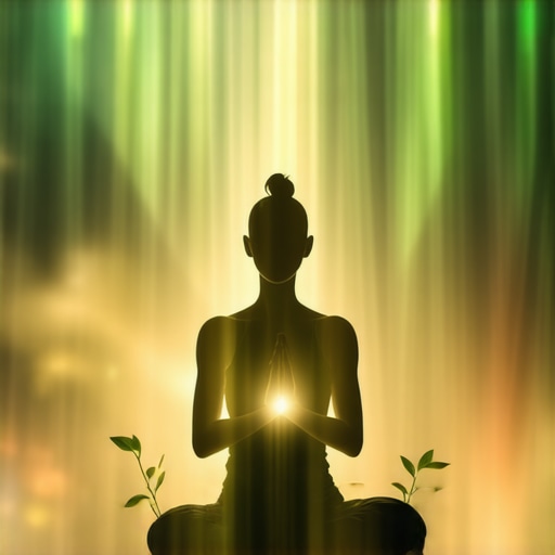 Spiritual Awakening After a Dream Encounter An image depicting a person in quiet contemplation, finding peace and spiritual growth after experiencing a dream about the Angel of Death, emphasizing transformation over fear.